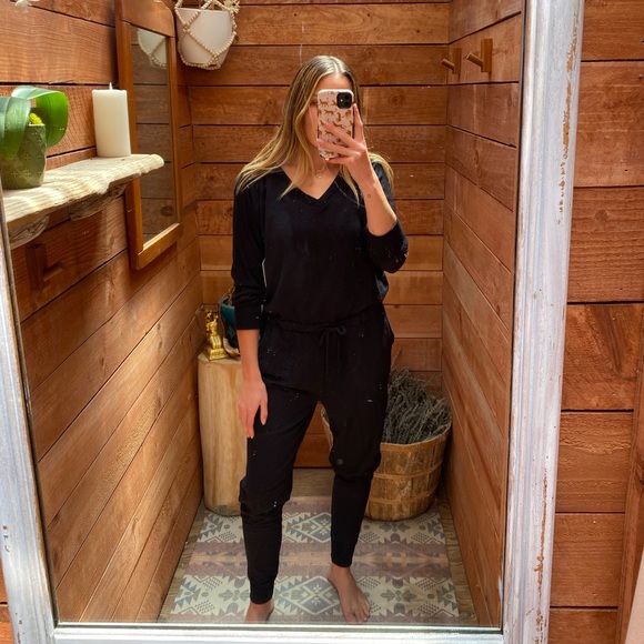 Beyond Yoga Pants - BEYOND YOGA MEANT TO V-NECK JUMPSUIT